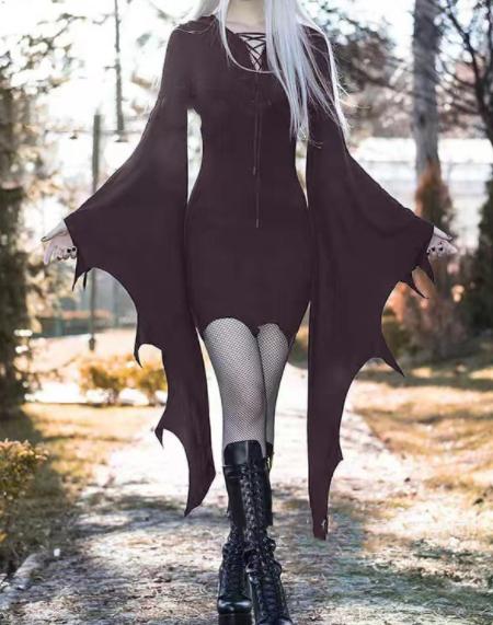 Medieval Batwings Gothic Dress Angelwarriorfitness.com
