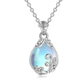Sterling Silver Moonstone Filigree Teardrop Necklace Jewelry Angelwarriorfitness.com