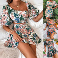 Womens Dresses Large Size Floral Print Dress Angelwarriorfitness.com