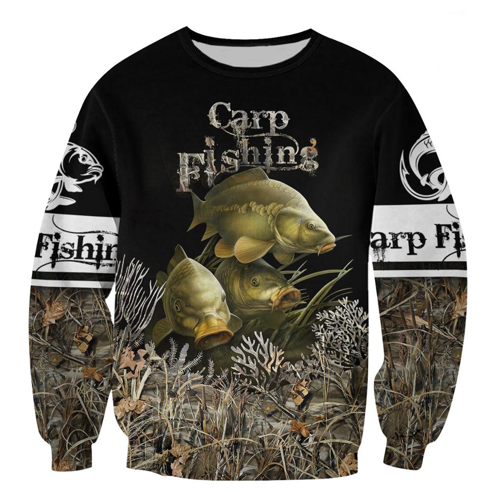 Animal Carp Fishing 3D All Over Printed Men Hoodie Harajuku Sweatshirt Angelwarriorfitness.com