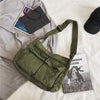 Men And Women Canvas Messenger Bag Student Street Large Capacity Multi Pockets Shoulder Bags Angelwarriorfitness.com
