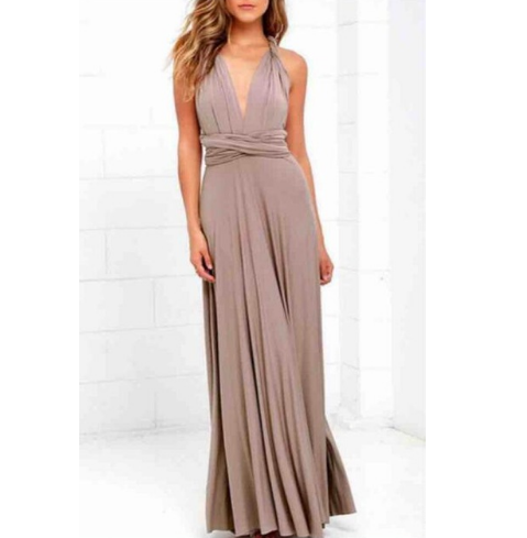 Women Bandage Convertible Boho Maxi Dress Angelwarriorfitness.com