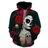 Gothic Retro Beauty Mask Skull Sweatshirt Angelwarriorfitness.com