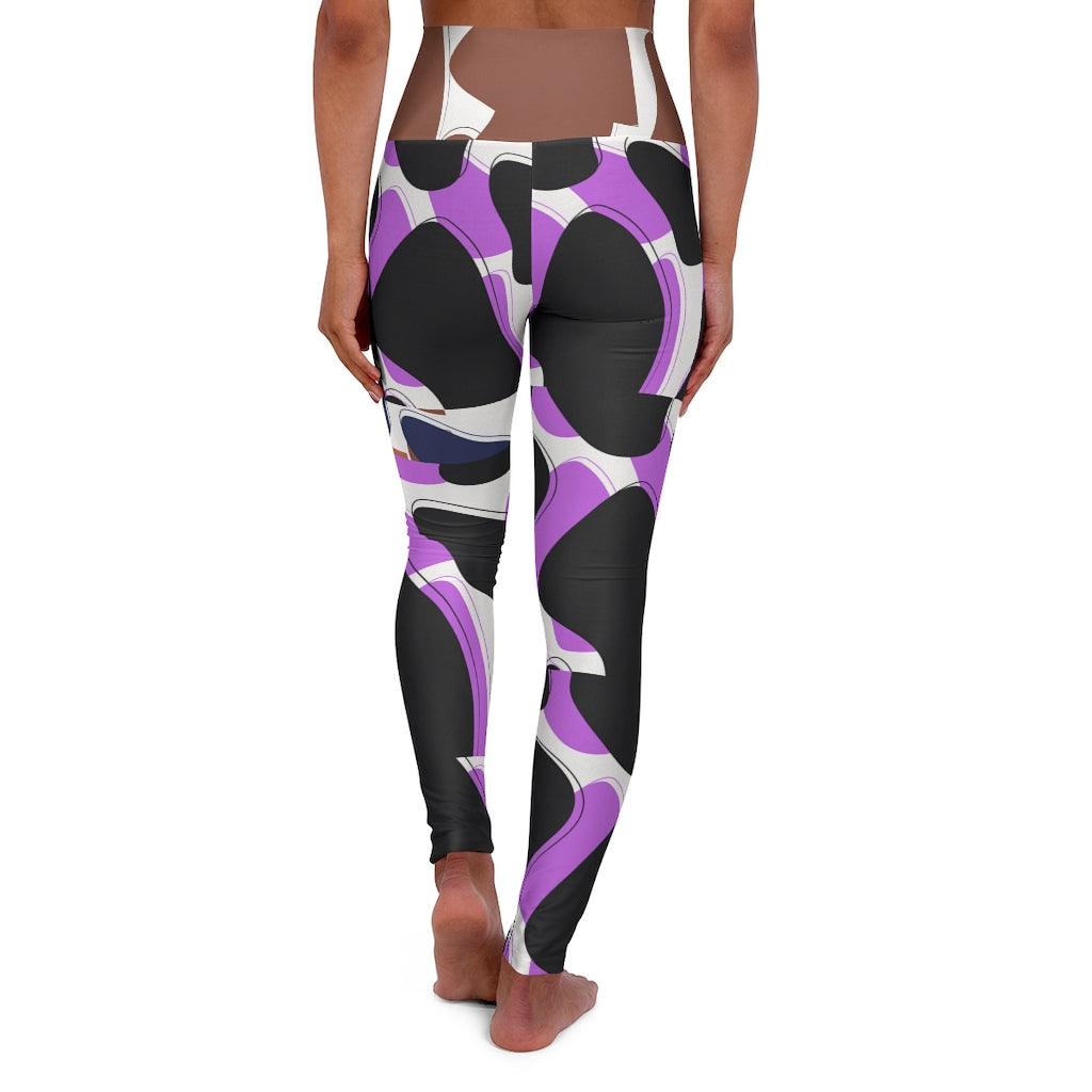 Geometric Purple Yoga Leggings Angelwarriorfitness.com