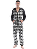 Men's Flannel Christmas One Piece Pajamas Loungewear Angelwarriorfitness.com