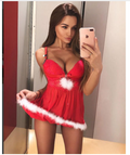 Women's Sexy Lingerie Sling Christmas Holiday Costume Set Angelwarriorfitness.com