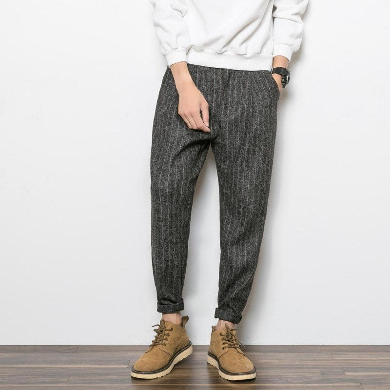 Striped casual pants harem pants Angelwarriorfitness.com