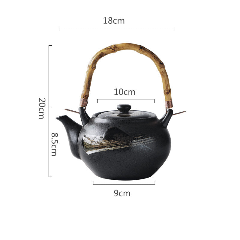 Japanese Retro Hand Painted Ceramic Teapot Angelwarriorfitness.com