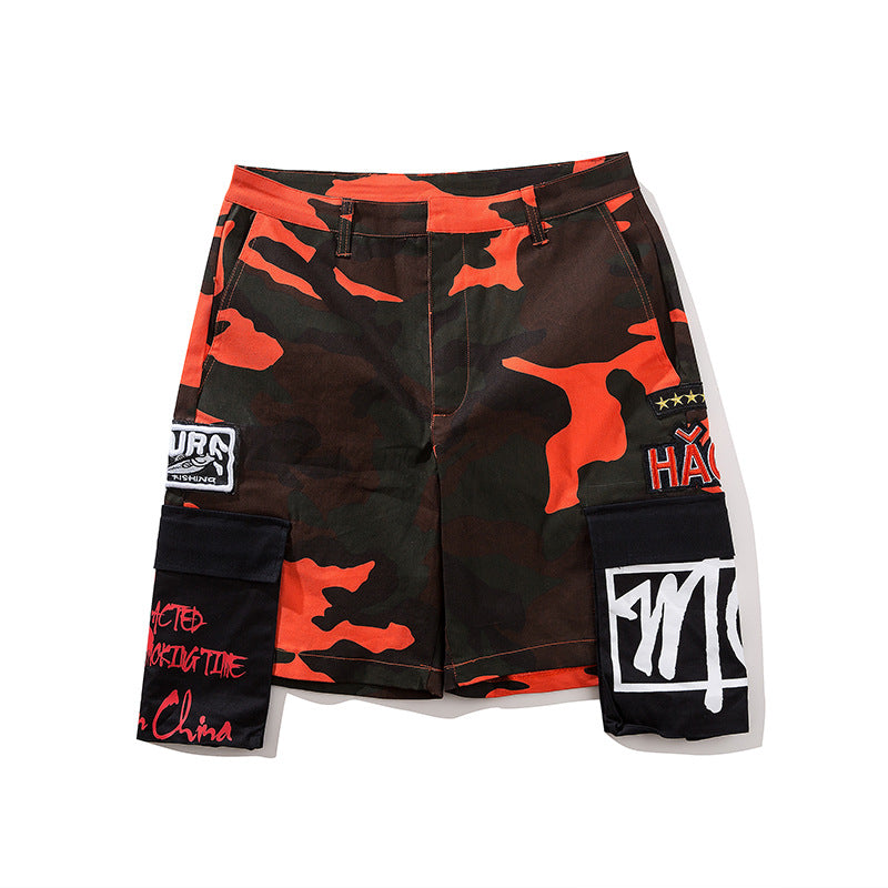Monogrammed camouflage overalls in five-cent summer hiphop for men Angelwarriorfitness.com