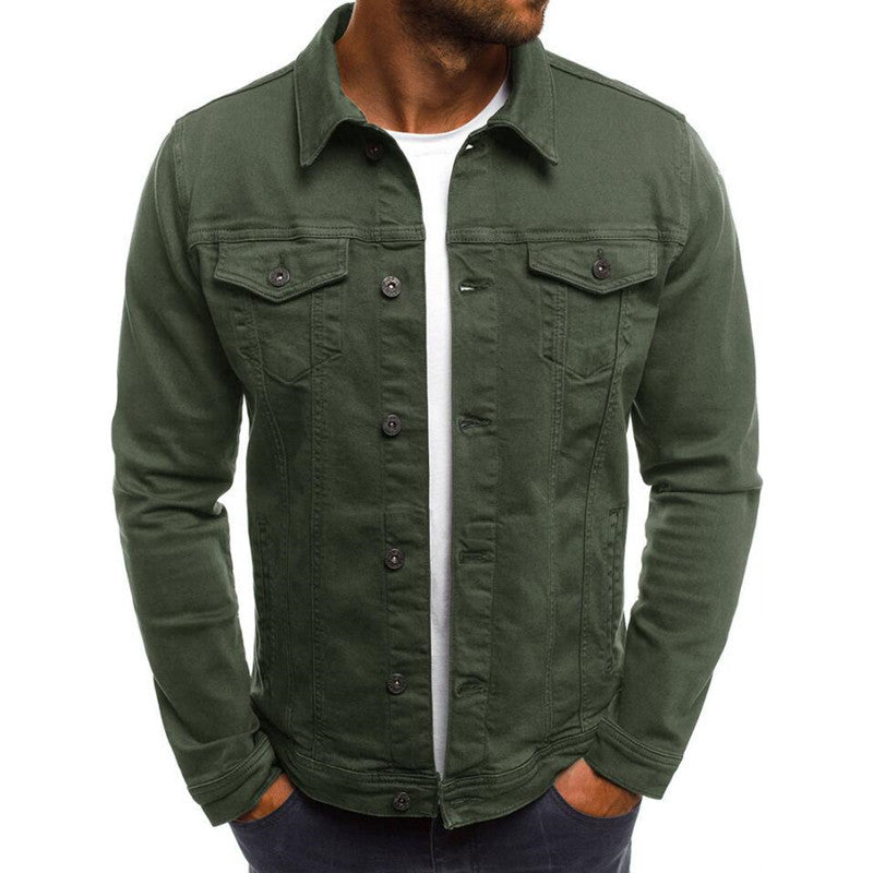 Casual Men Jacket Denim Button Shirt Angelwarriorfitness.com