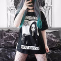 Gothic Dark Punk Loose Black T-shirts Women Angelwarriorfitness.com