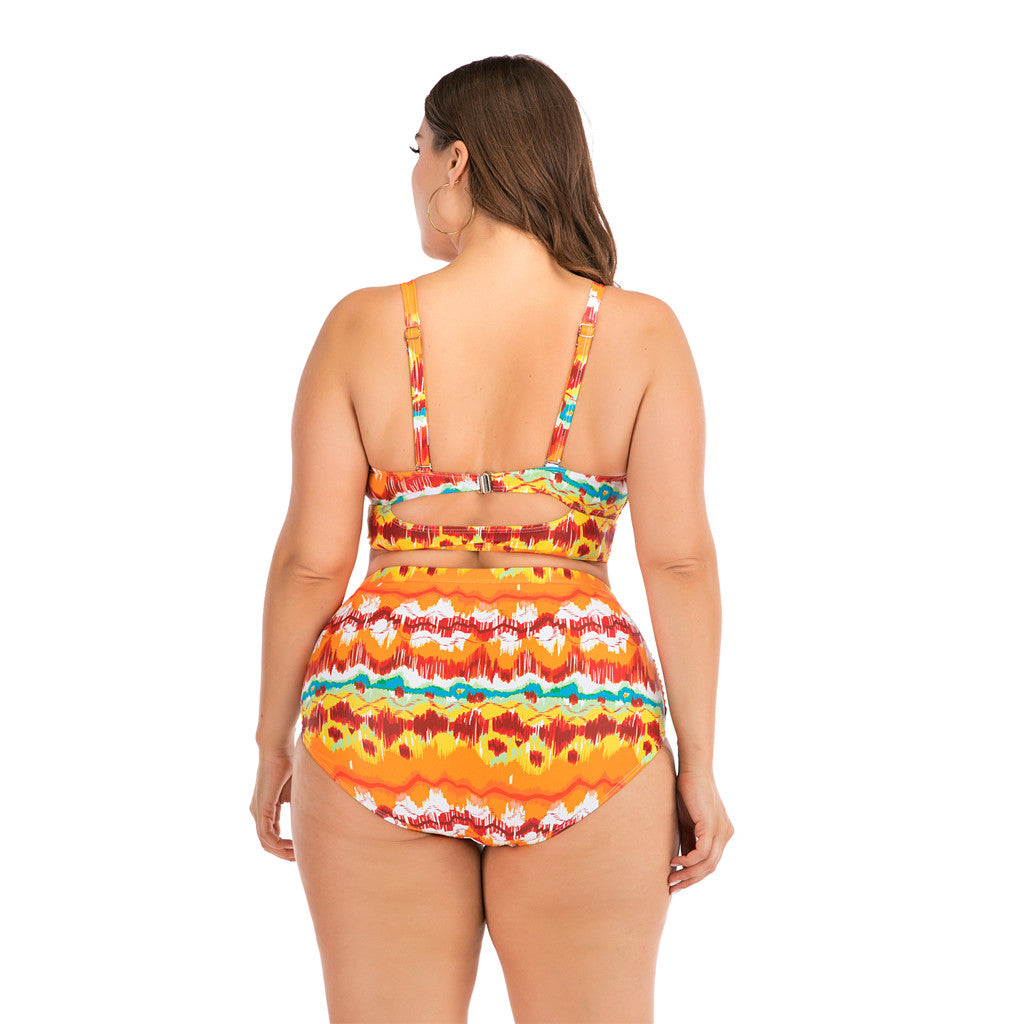 Plus size split swimsuit Angelwarriorfitness.com