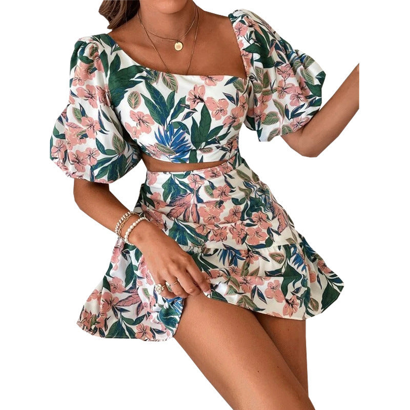 Womens Dresses Large Size Floral Print Dress Angelwarriorfitness.com