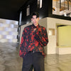 Male Streetwear Hip Hop Party Floral Shirt Angelwarriorfitness.com