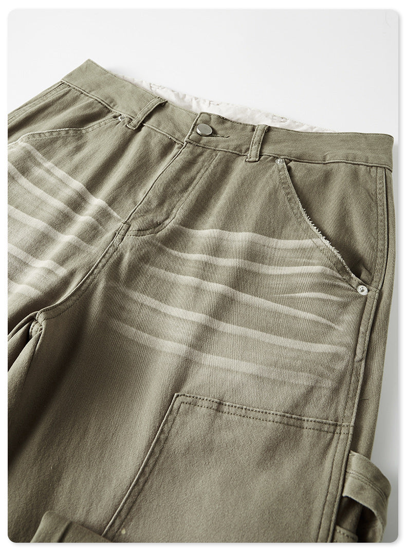 Mens Washed Destroy Babes Vintage Couple Cargo Pants Angelwarriorfitness.com