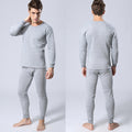 Men Round Neck Warm Pajamas Suit Angelwarriorfitness.com