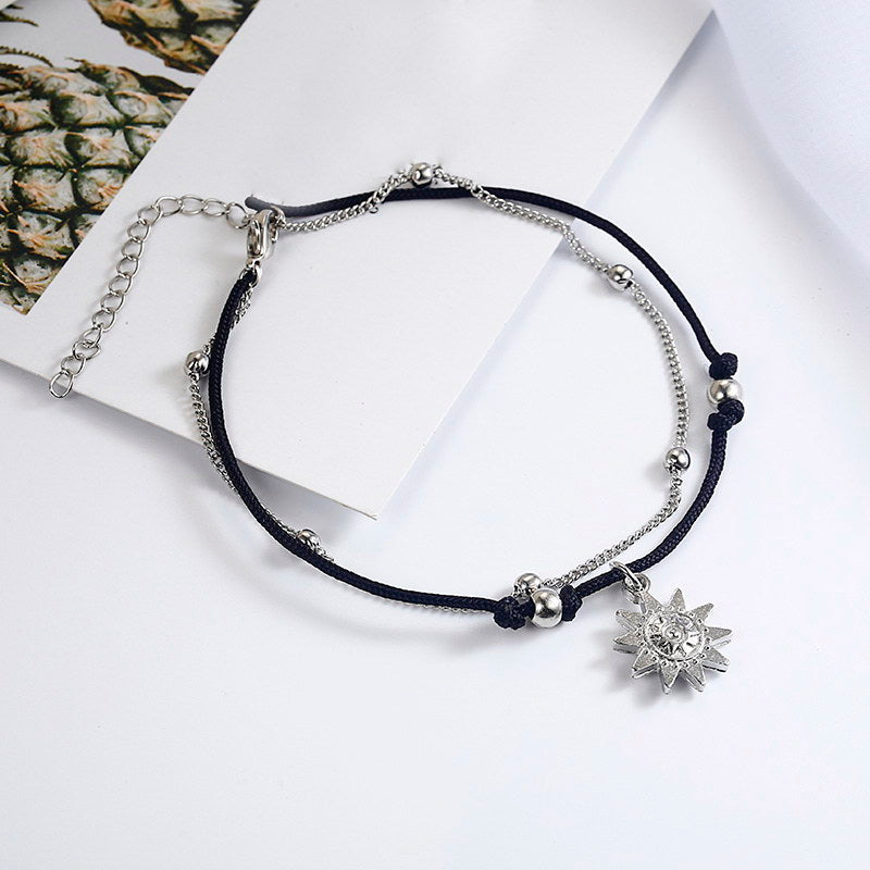 Sun Pendant Anklets Women New Stone Beads Shell Anklet Angelwarriorfitness.com