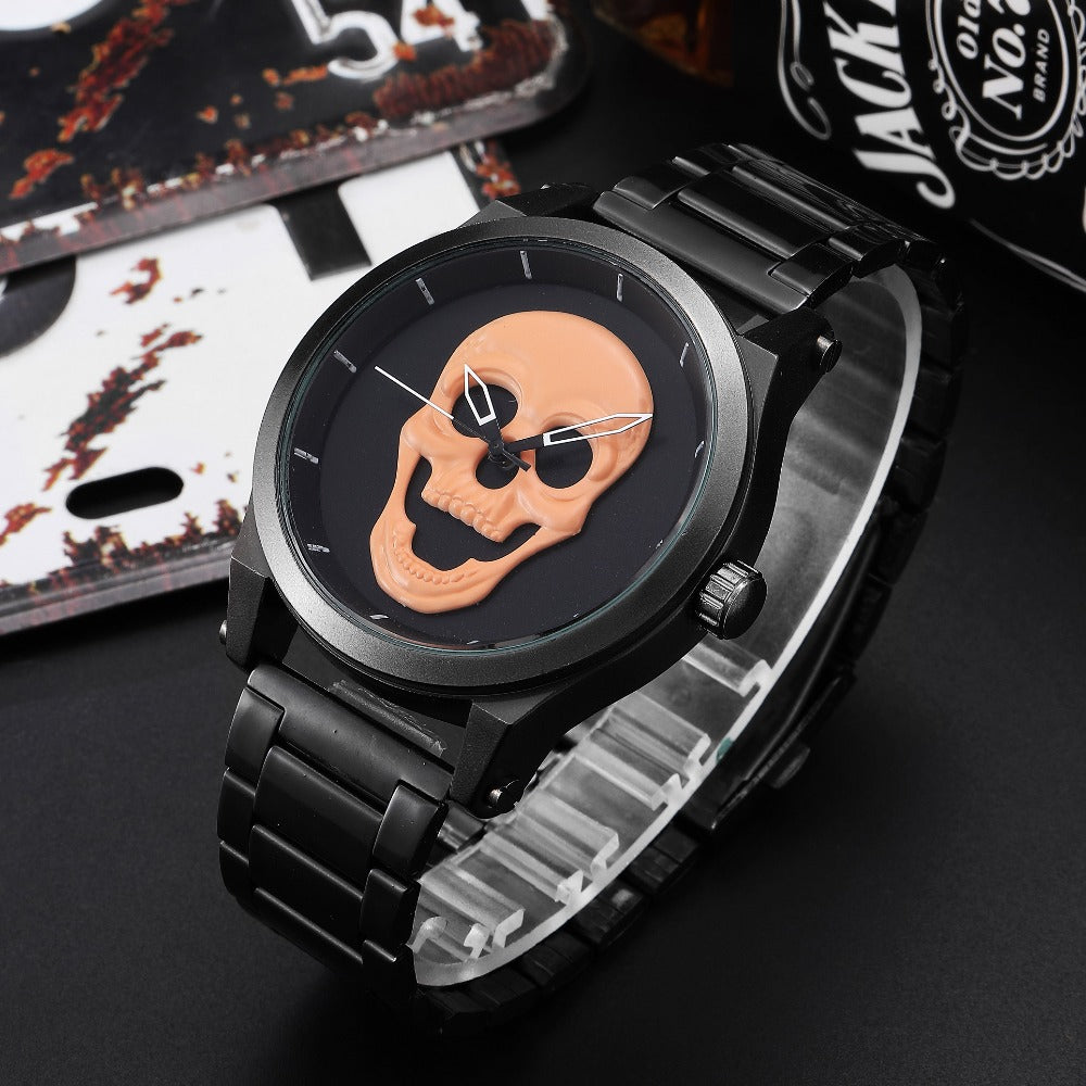 Fashion Skull Watch Men Luxury Unique Punk 3D Waterproof Stainless Steel Quartz Creative Sports Male Clock Angelwarriorfitness.com