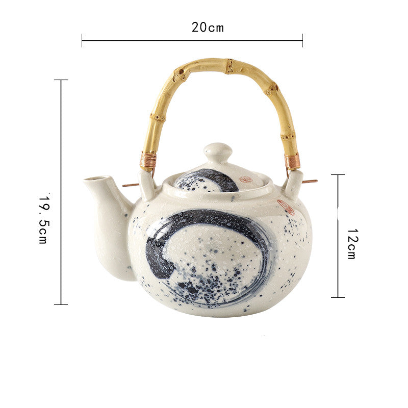Japanese Retro Hand Painted Ceramic Teapot Angelwarriorfitness.com