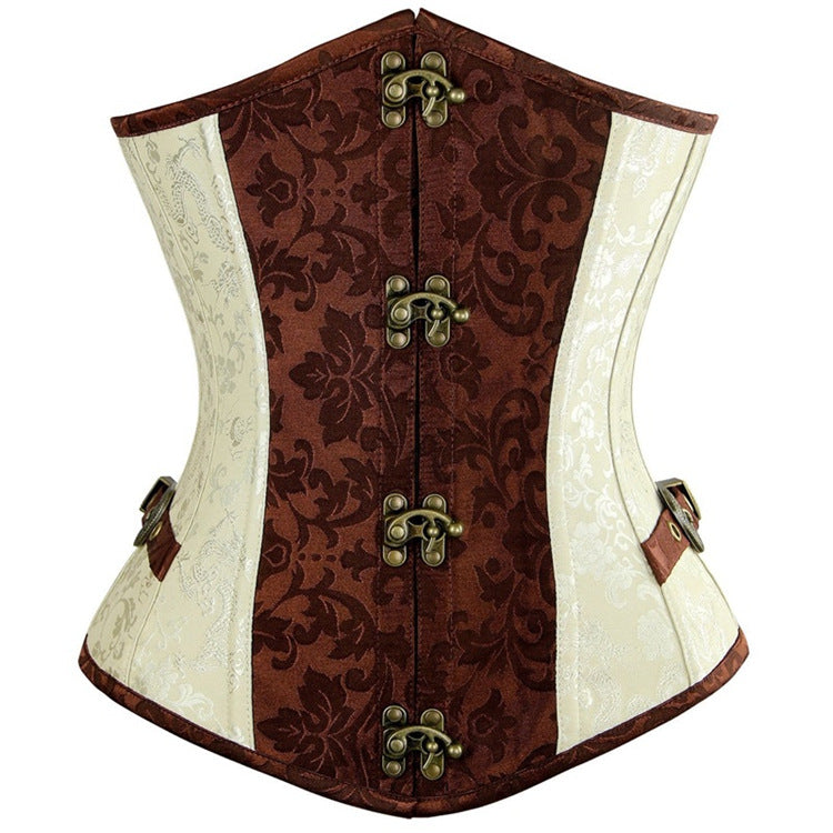 Gothic Short Waist Seal Belly Corset Angelwarriorfitness.com