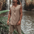 Men's New Solid Color Vest Loose Large Size Casual Angelwarriorfitness.com