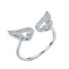 Women's Zircon Angel Wings Wing Ring Angelwarriorfitness.com
