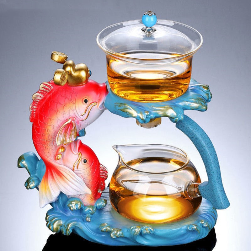 Home Living Room Induction Teapot Glass Automatic Tea Set Angelwarriorfitness.com