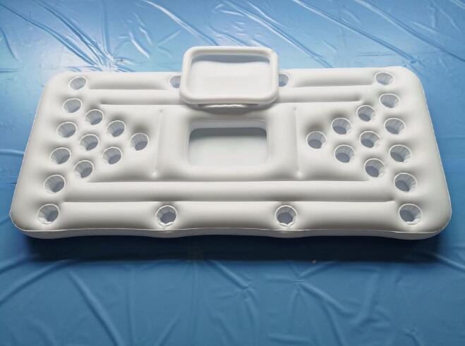 Water Party  Air Mattress Ice Bucket Cooler Cup Holder Inflatable Beer Pong Table Pool Float Angelwarriorfitness.com