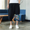 Sinicism Shop Mens Cotton Linen Harem Pants Male Casual Red Bottom Calf-Length Pants Man Summer Harajuku Baggy Loose Pants Angelwarriorfitness.com