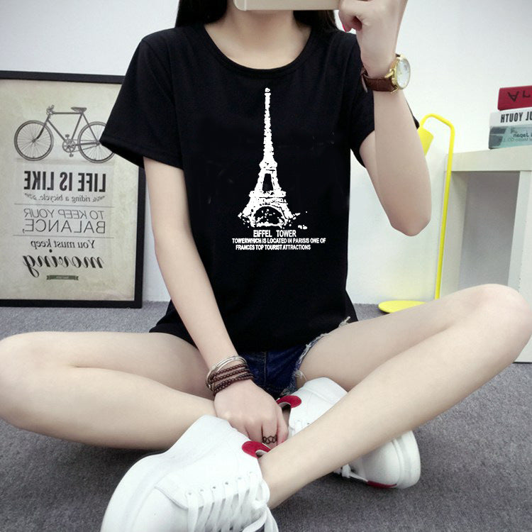 Women's t-shirt printing letters short-sleeved t-shirt women Angelwarriorfitness.com