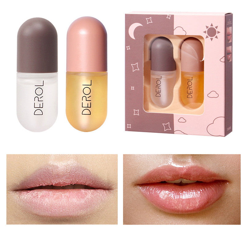 Day Night Instant Volume Lip Plumper Oil Clear Lasting Nourishing Repairing Reduce Lip Fine Line Care Lip Beauty Cosmetic Angelwarriorfitness.com