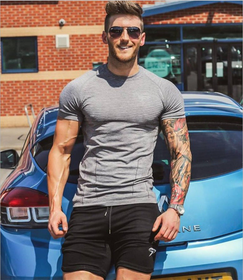 Muscle new men's cotton sports T-shirt Angelwarriorfitness.com