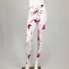 Hollow high waist printed leggings hip wrinkle stretch yoga pants Angelwarriorfitness.com