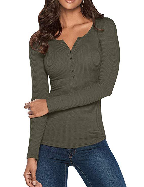 Slim Sexy Long-sleeved Multicolor Versatile Top Angelwarriorfitness.com