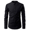 Men Shirts Korean Men Slim Long Sleeve Dress Shirt Angelwarriorfitness.com