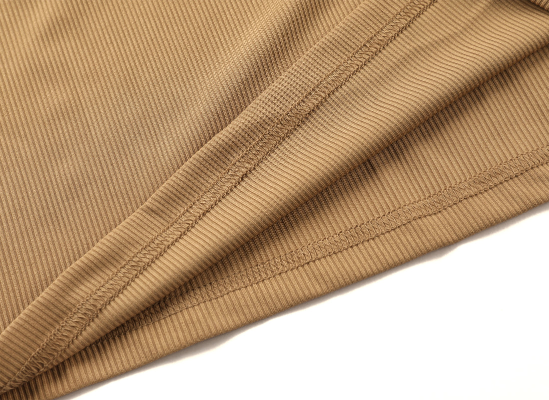 Women's Fashion Casual Open Waist Ribbed Dress Angelwarriorfitness.com