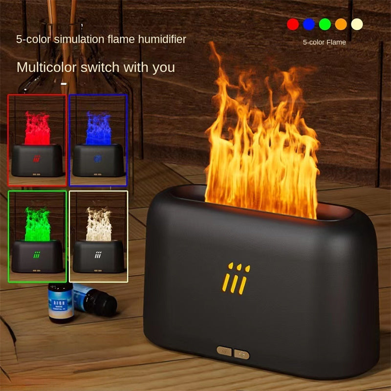 Flame Aroma Diffuser Air Humidifier Ultrasonic Cool Mist Maker Fogger Led Essential Oil Flame Lamp Difusor Angelwarriorfitness.com