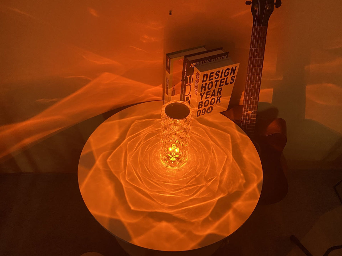 Romantic LED Rose Diamond Table Lamps For Bedroom Living Room Party Dinner Decor Creative Lights Angelwarriorfitness.com