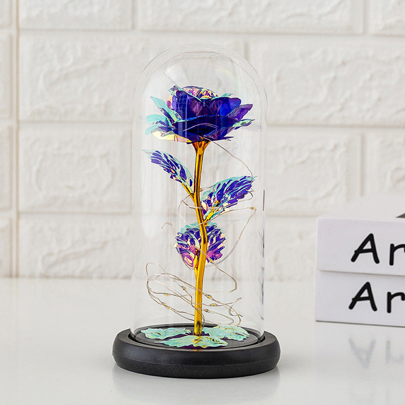 Preserved flower glass cover rose flower glass cover gift gifts Angelwarriorfitness.com