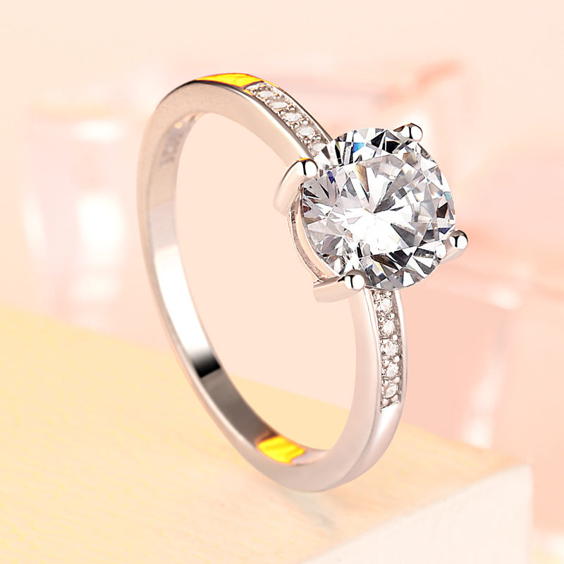 Engagement Ring 925 Sterling Silver Wedding Ring Angelwarriorfitness.com