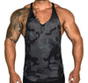 Mens Cameo Patchwork Bodybuilding Tank Top Quick Dry Gym Training Stringer Vest Tee Muscle Shirt Angelwarriorfitness.com