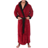 Men BathRobe Flannel Hooded Thick Casual Winter Angelwarriorfitness.com