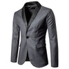 Basic Suit Neckline Color Matching Mens Fashion Jacket Angelwarriorfitness.com