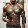 Jaw Dropping funny Muscle 3 D Digital Printed T-Shirt Angelwarriorfitness.com