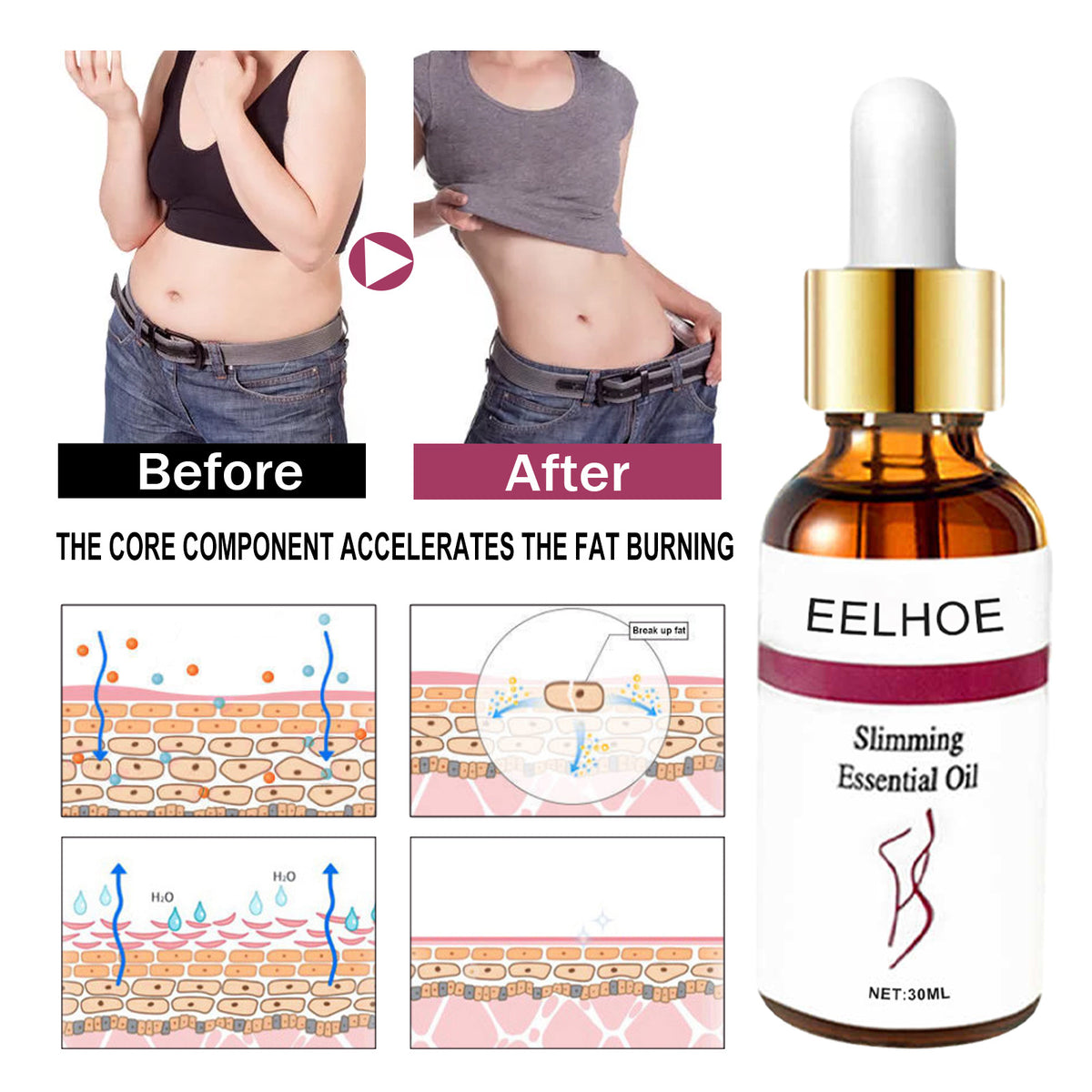 Slimming Massage Essential Oil Beauty Fat Removal Essence Angelwarriorfitness.com