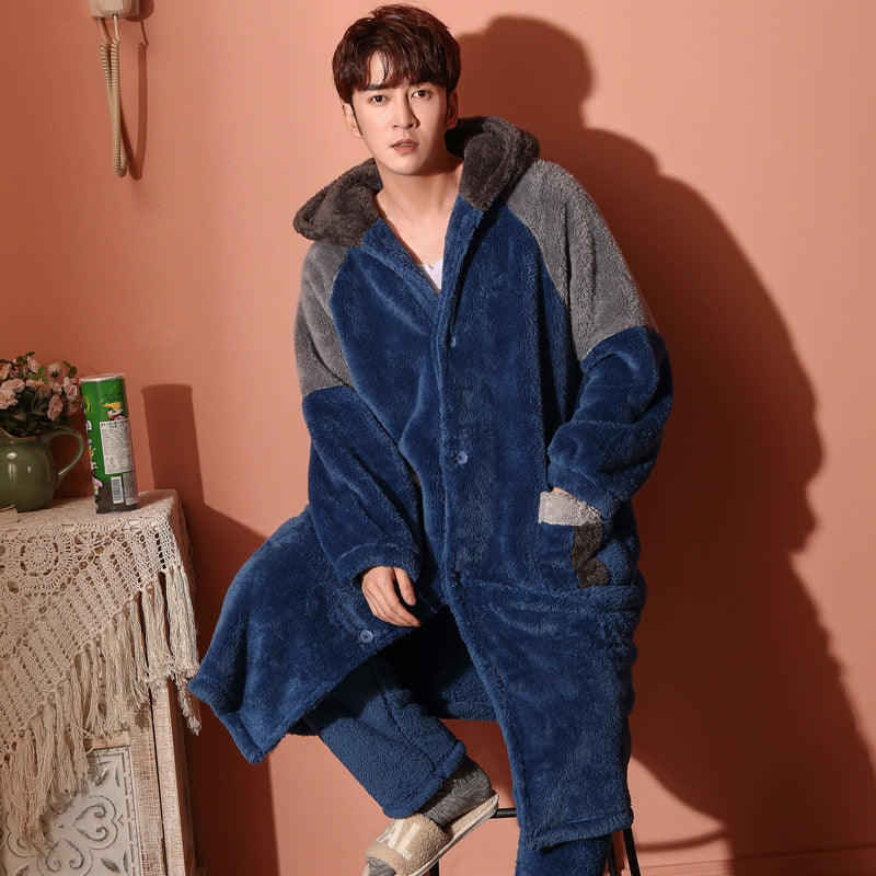Men's Pajamas Autumn And Winter Coral Fleece Pajamas Set Angelwarriorfitness.com