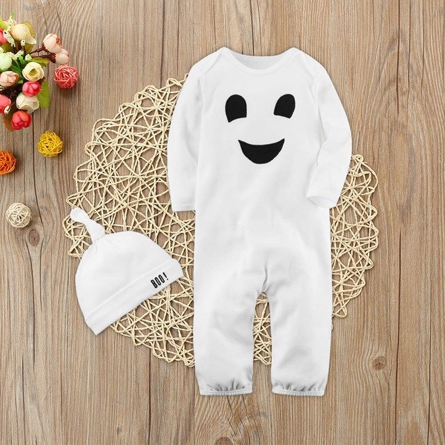 Cute 2PCS Halloween Baby Boys Girls Cartoon Print Angelwarriorfitness.com