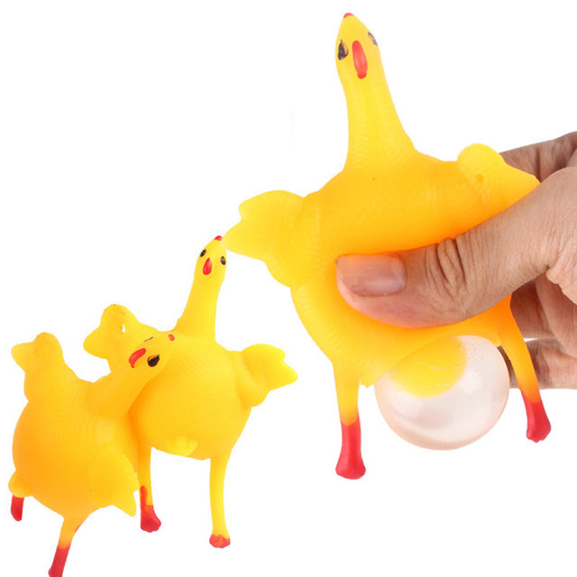 Funny Egg-laying chicken keychain Squishy Squeeze Angelwarriorfitness.com