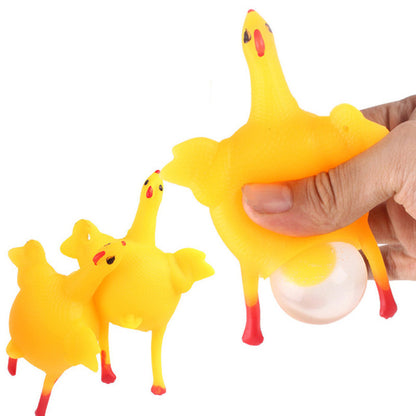 Funny Egg-laying chicken keychain Squishy Squeeze Angelwarriorfitness.com