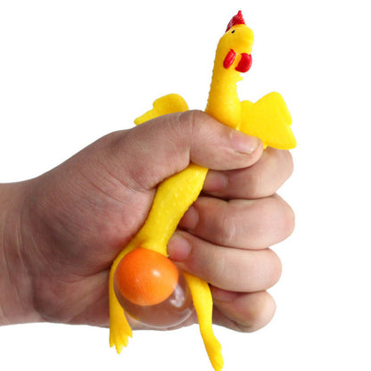 Funny Egg-laying chicken keychain Squishy Squeeze Angelwarriorfitness.com